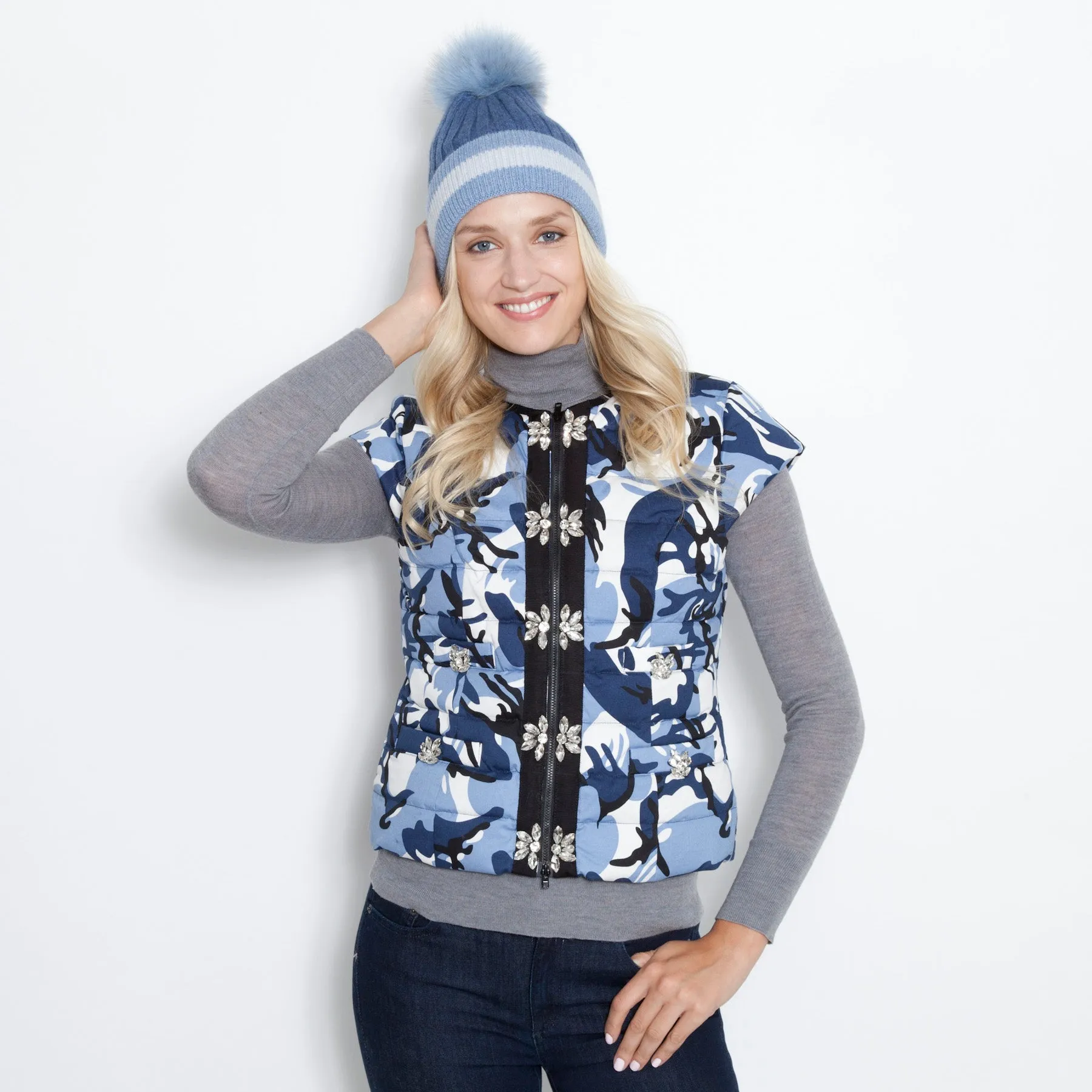 Camo Cap Sleeve Down Vest